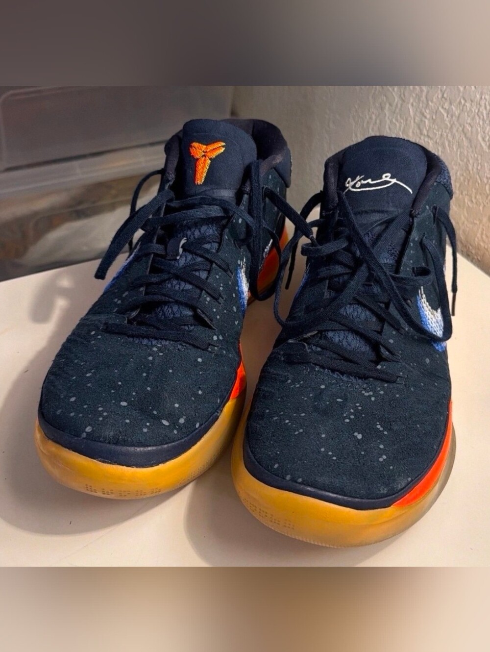 Nike Kobe AD Mid Rise Obsidian Mega Blue 2017 Basketball Shoes SIZE 12 MENS